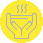 Fall 2021 Give A Meal Icon Gray On Yellow