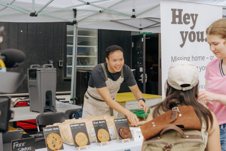 Anh Oi popping up at a local market.