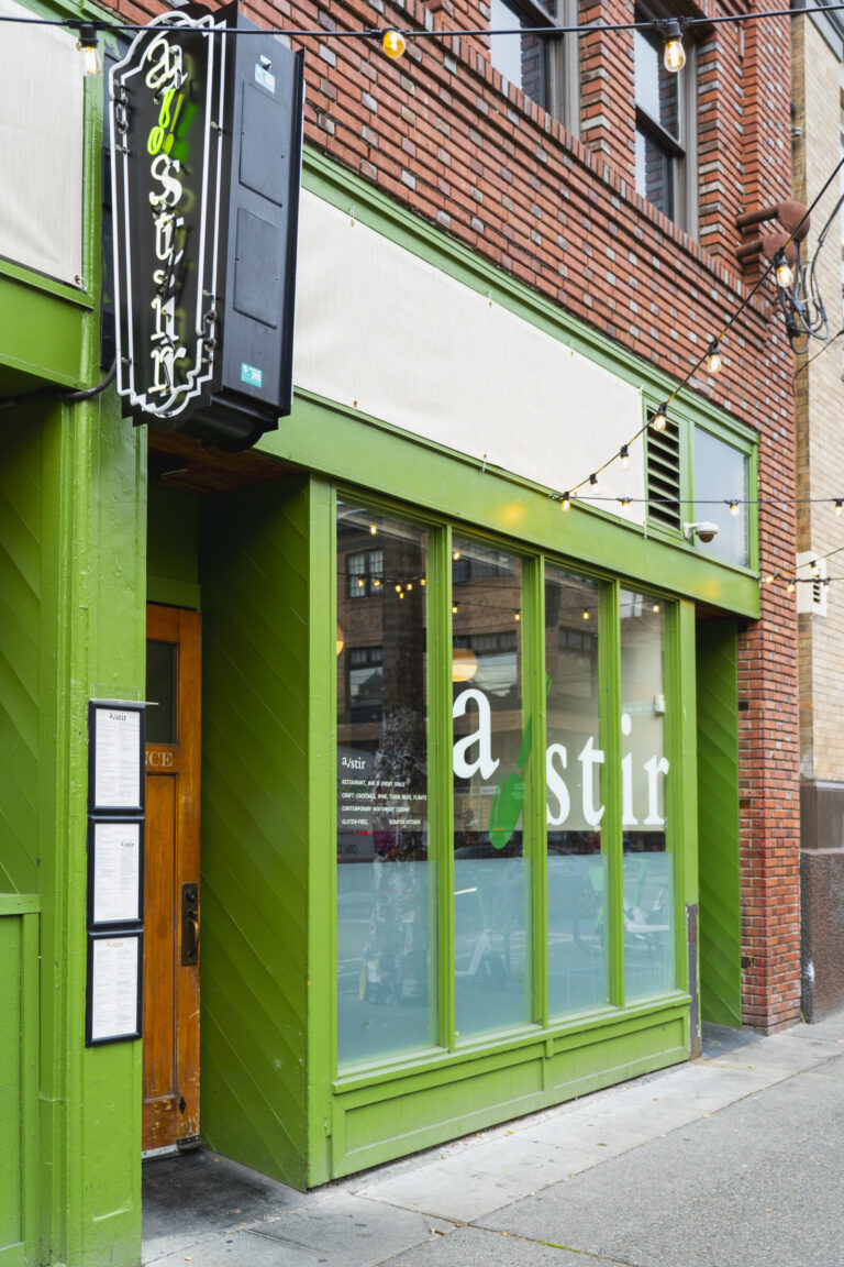 At a/stir, find good food with great service and drinks, an unpretentious environment that is a mix of old and new, decidedly warm, modern and welcoming. Photo by Benjamin Jones.