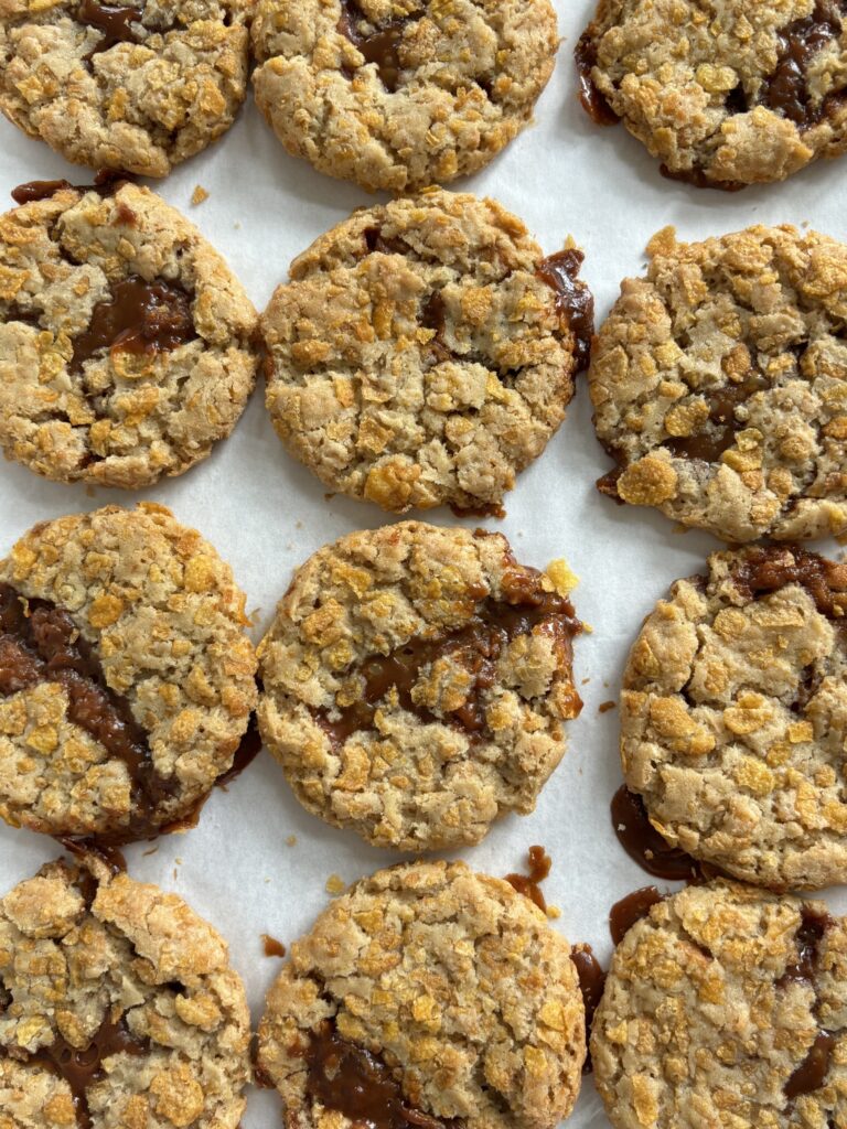 Kemi uses Darigold heavy cream and whole milk in their soy sauce caramel cornflake cookies. Photo by Kelly Miao.