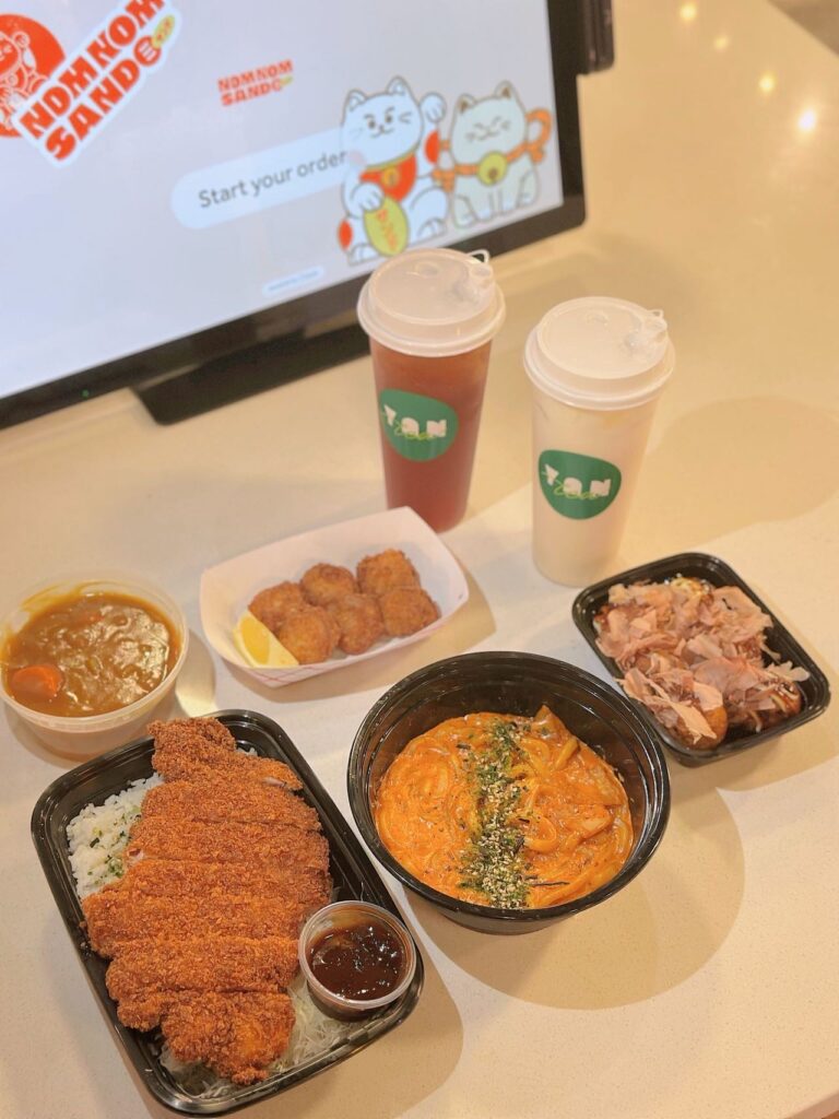 Inspired by the Asian comfort food they grew up with, the Nom Nom team brings their favorite flavors together — from pork katsu sandwiches, Unagidon, popcorn chicken to spicy creamy udon. Photo courtesy of Nom Nom Sando.