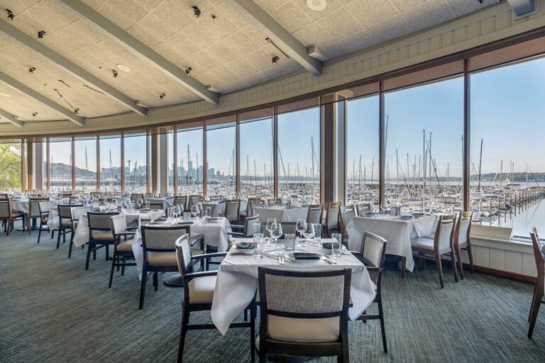 With panoramic views of the harbor, salty sea and Olympic Mountains, Palisade has become an iconic mainstay in Seattle's dining scene. Photo courtesy of Palisade.