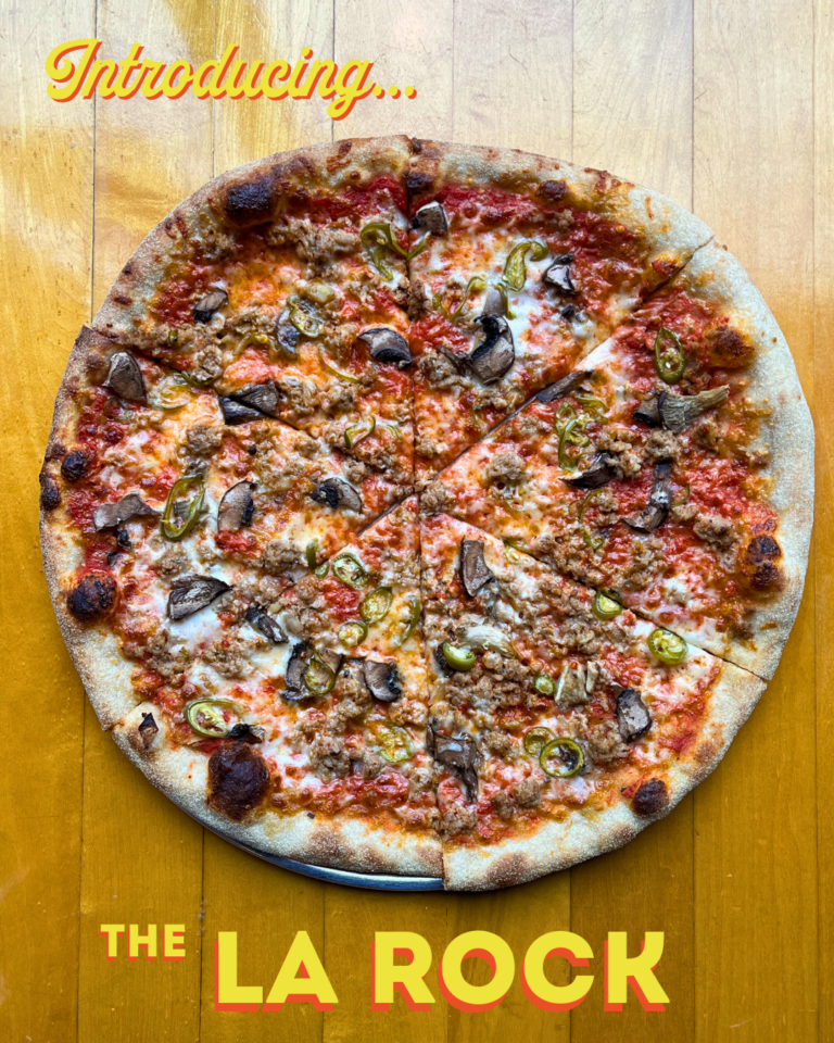 The La Rock Pizza at Jackson Street Pizza Lounge. Photo courtesy of Jackson Street Pizza Lounge.