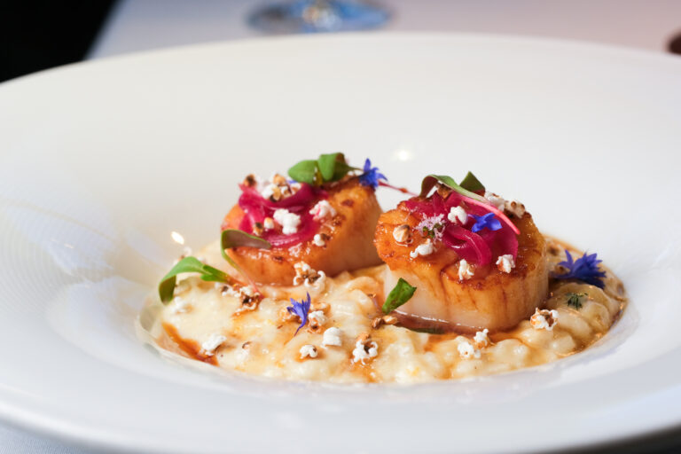 Diver Sea Scallops at Barking Frog. Photo by Kristin Foster.